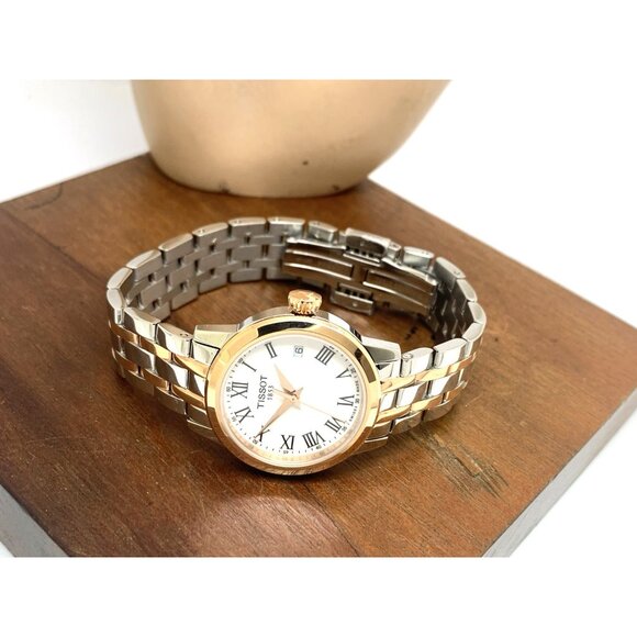 Tissot Women's Watch T1292102201300 Swiss Quartz Rose Gold Silver Steel 28mm - Picture 8 of 14